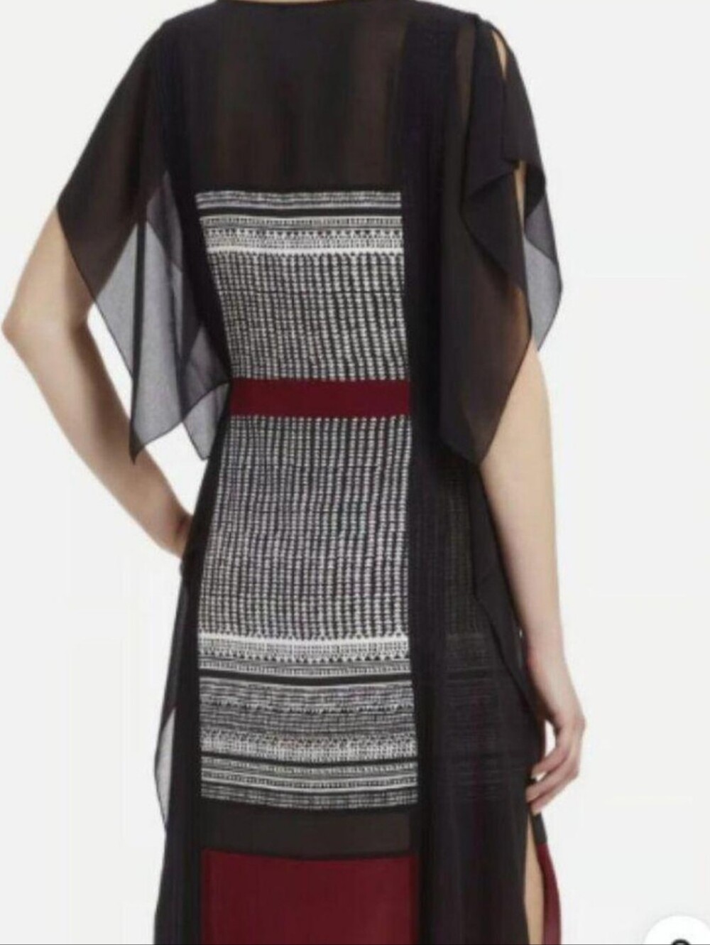BCBG MAXAZRIA "Caterina" Runway Silk print pleated midi dress Sz S - Picture 3 of 15